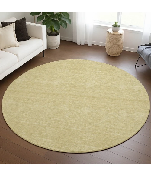 Dalyn Soft Essentials Gold SE6 8ft. x 8ft. Round Rug