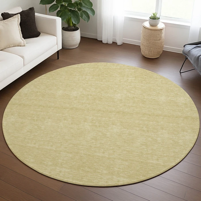 Dalyn Soft Essentials Gold SE6 8ft. x 8ft. Round Rug