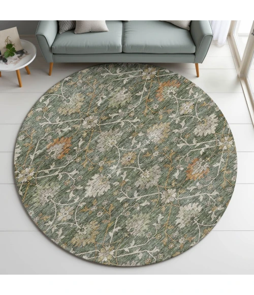 Dalyn Silk Road Green SR1 8ft. x 8ft. Rug