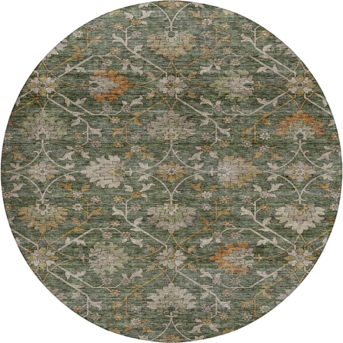 Dalyn Silk Road Green SR1 8ft. x 8ft. Rug