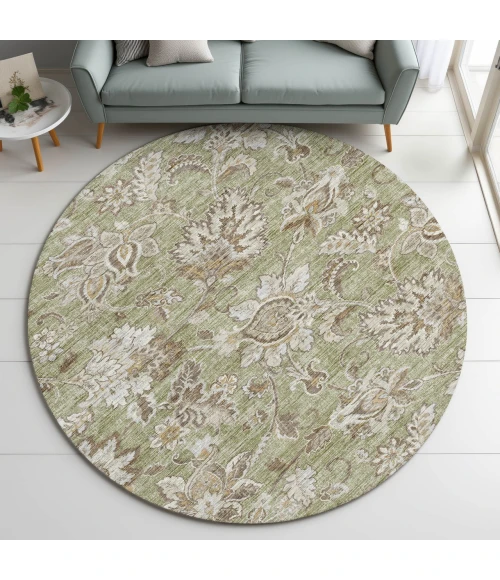 Dalyn Silk Road Green SR2 8ft. x 8ft. Rug