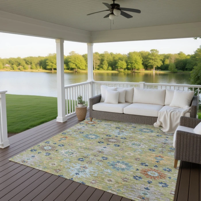 Dalyn Silk Road Green SR3 6ft.6in. x 9ft.6in. Rug