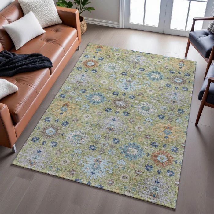 Dalyn Silk Road Green SR3 6ft.6in. x 9ft.6in. Rug