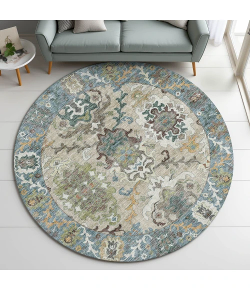 Dalyn Silk Road Teal SR5 8ft. x 8ft. Rug