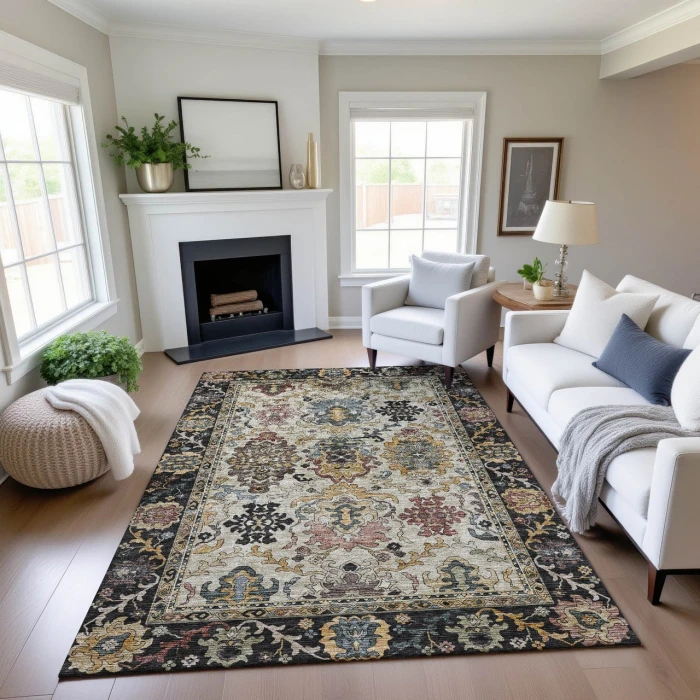 Dalyn Silk Road Black SR5 8ft. x 10ft. Rug