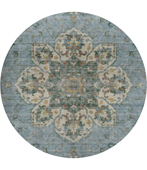 Dalyn Silk Road Teal SR6 8ft. x 8ft. Rug
