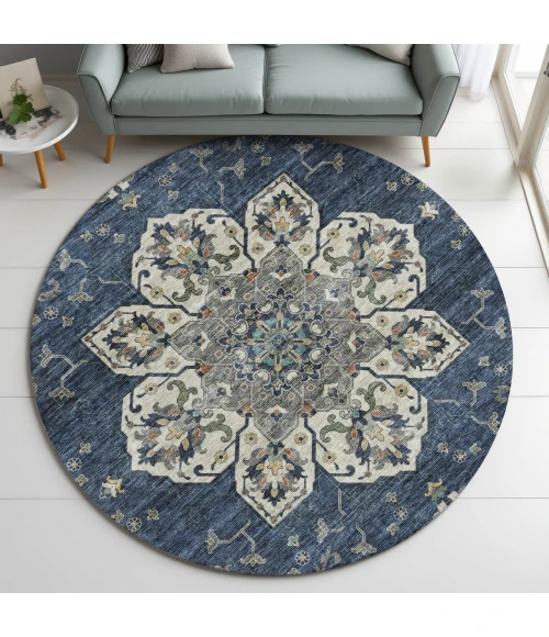 Dalyn Silk Road Blue SR6 8ft. x 8ft. Rug