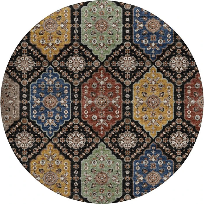 Dalyn Silk Road Black SR7 8ft. x 8ft. Rug
