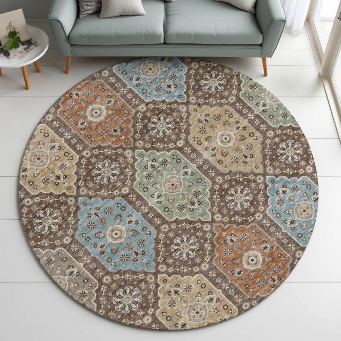 Dalyn Silk Road Brown SR7 8ft. x 8ft. Rug