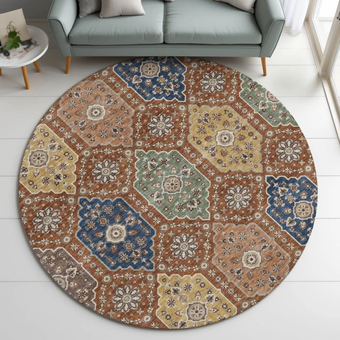 Dalyn Silk Road Orange SR7 8ft. x 8ft. Rug