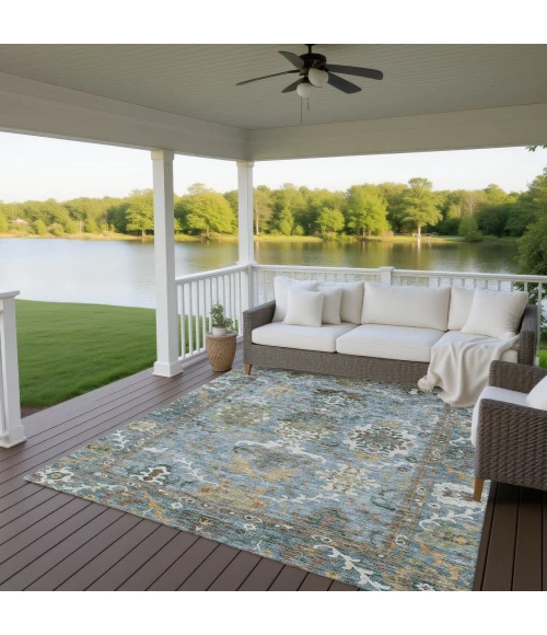 Dalyn Silk Road Teal SR8 9ft. x 12ft. Rug