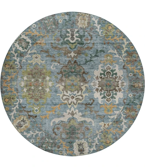 Dalyn Silk Road Teal SR8 8ft. x 8ft. Rug