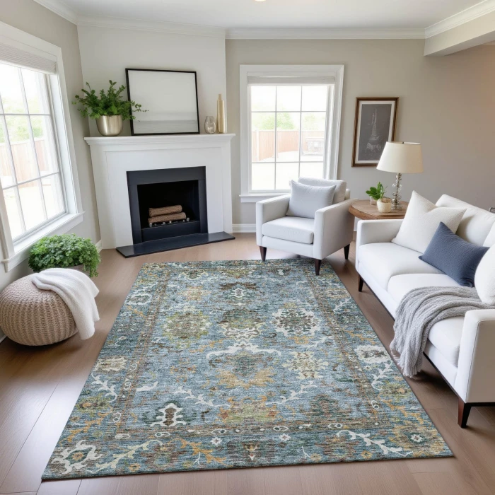 Dalyn Silk Road Teal SR8 3ft. x 5ft. Rug