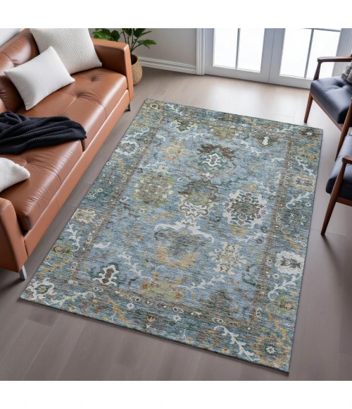 Dalyn Silk Road Teal SR8 9ft. x 12ft. Rug