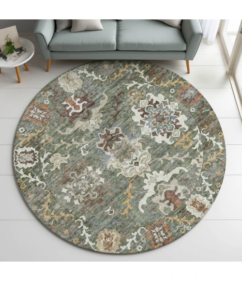 Dalyn Silk Road Green SR8 8ft. x 8ft. Rug