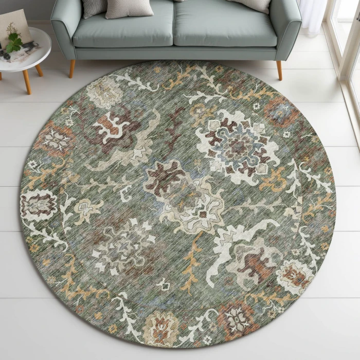 Dalyn Silk Road Green SR8 8ft. x 8ft. Rug