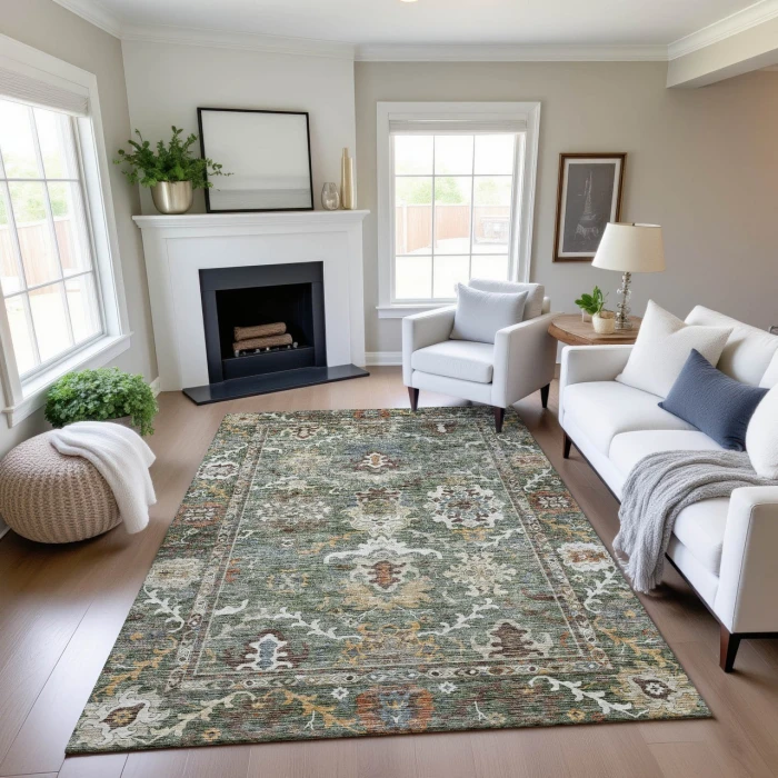 Dalyn Silk Road Green SR8 2ft.6in. x 3ft.10in. Rug