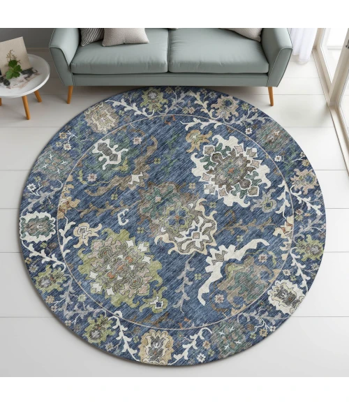 Dalyn Silk Road Blue SR8 8ft. x 8ft. Rug