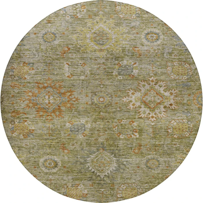 Dalyn Silk Road Green SR9 8ft. x 8ft. Rug