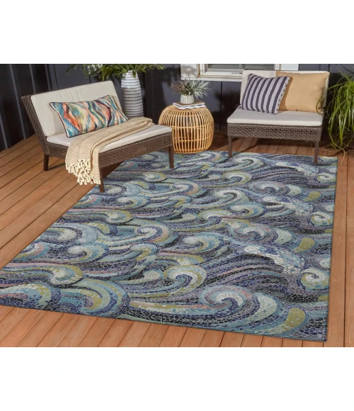 Dalyn Indoor/Outdoor Seabreeze SZ14 Ink Washable 2'6" x 3'10" Rug