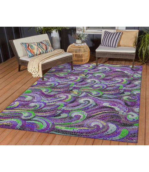 Dalyn Indoor/Outdoor Seabreeze SZ14 Violet Washable 2'6" x 3'10" Rug