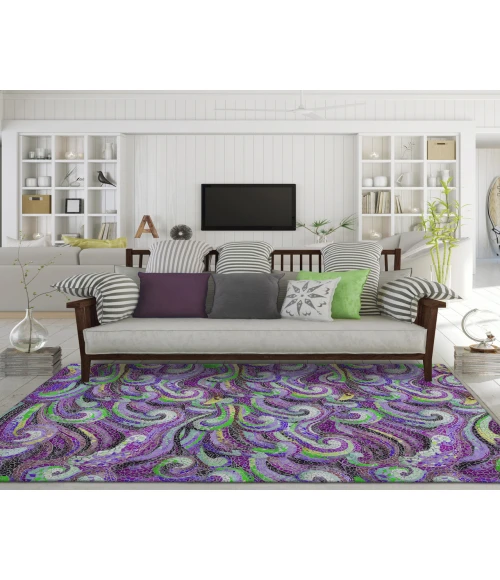 Dalyn Indoor/Outdoor Seabreeze SZ14 Violet Washable 2'6" x 3'10" Rug