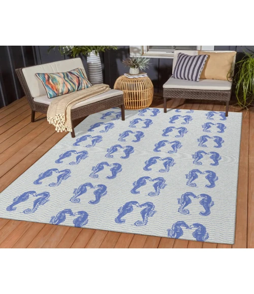 Dalyn Indoor/Outdoor Seabreeze SZ15 Navy Washable 2'6" x 3'10" Rug
