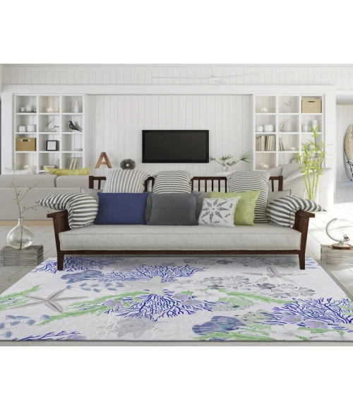 Dalyn Indoor/Outdoor Seabreeze SZ1 Lavender Washable 2'6" x 3'10" Rug