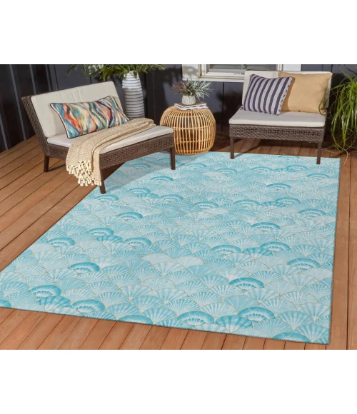 Dalyn Indoor/Outdoor Seabreeze SZ2 Teal Washable 2'6" x 3'10" Rug