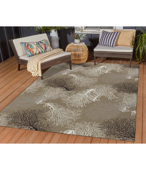 Dalyn Indoor/Outdoor Seabreeze SZ3 Taupe Washable 2'6" x 3'10" Rug