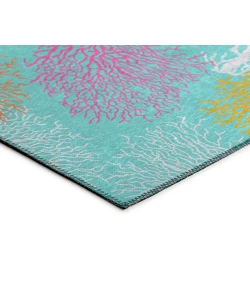Dalyn Indoor/Outdoor Seabreeze SZ3 Teal Washable 2'6" x 3'10" Rug