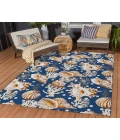 Dalyn Indoor/Outdoor Seabreeze SZ6 Navy Washable 2'6" x 3'10" Rug