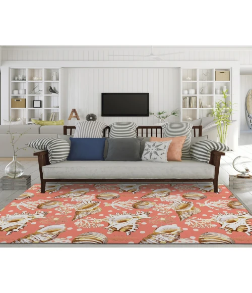 Dalyn Indoor/Outdoor Seabreeze SZ6 Salmon Washable 2'6" x 3'10" Rug
