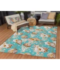 Dalyn Indoor/Outdoor Seabreeze SZ6 Teal Washable 2'6" x 3'10" Rug