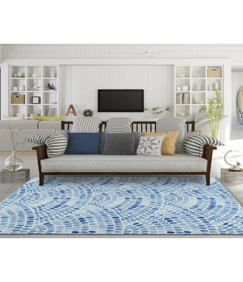 Dalyn Indoor/Outdoor Seabreeze SZ7 Indigo Washable 2'6" x 3'10" Rug