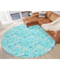 Dalyn Indoor/Outdoor Seabreeze SZ7 Teal Washable 8' Round Rug