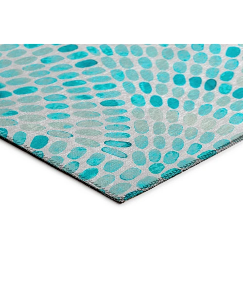 Dalyn Indoor/Outdoor Seabreeze SZ7 Teal Washable 2'3"x7'6" Runner Rug
