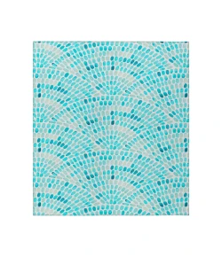 Dalyn Indoor/Outdoor Seabreeze SZ7 Teal Washable 2'6" x 3'10" Rug