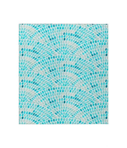 Dalyn Indoor/Outdoor Seabreeze SZ7 Teal Washable 2'6" x 3'10" Rug
