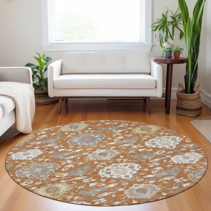 Dalyn Tabrook Orange TB4 8ft. x 8ft. Rug