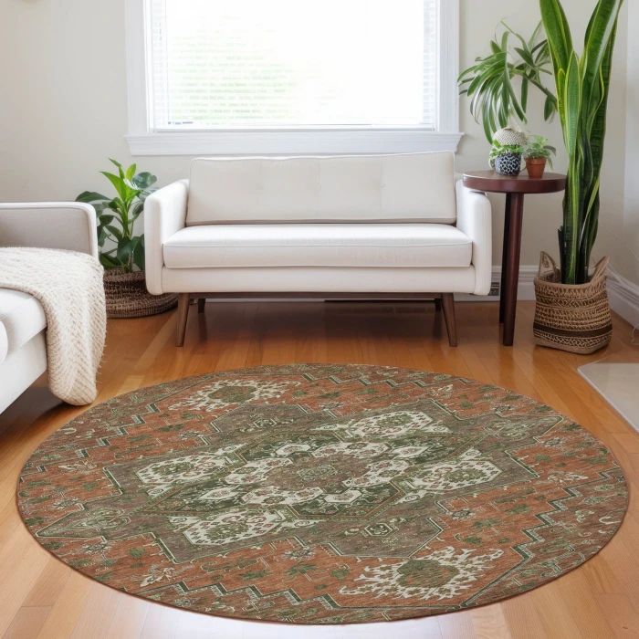 Dalyn Tabrook Orange TB9 8ft. x 8ft. Rug