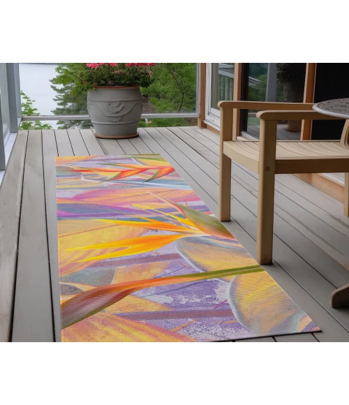 Dalyn Indoor/Outdoor Tropics TC14 Passion Washable 2'3" x 7'6" Runner Rug