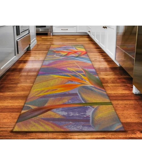 Dalyn Indoor/Outdoor Tropics TC14 Passion Washable 2'3" x 7'6" Runner Rug