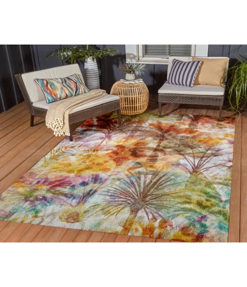 Dalyn Indoor/Outdoor Tropics TC15 Salmon Washable 10' x 14' Rug