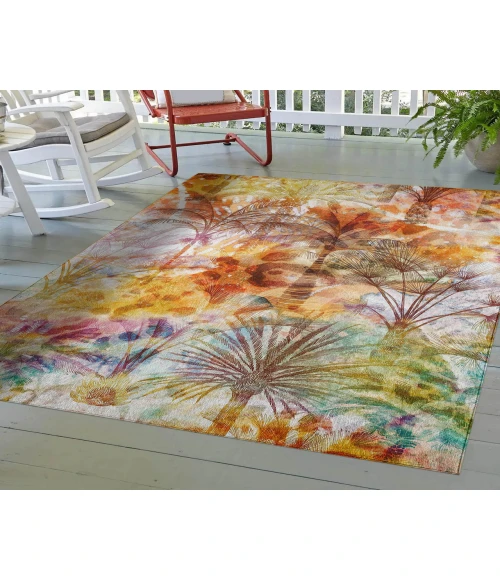 Dalyn Indoor/Outdoor Tropics TC15 Salmon Washable 10' x 14' Rug