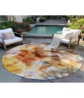 Dalyn Indoor/Outdoor Tropics TC15 Salmon Washable 8' x 8' Round Rug