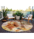 Dalyn Indoor/Outdoor Tropics TC15 Salmon Washable 8' x 8' Round Rug