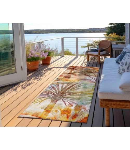 Dalyn Indoor/Outdoor Tropics TC15 Salmon Washable 2'3" x 7'6" Runner Rug