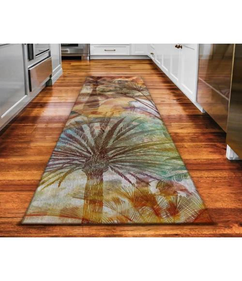 Dalyn Indoor/Outdoor Tropics TC15 Salmon Washable 2'3" x 7'6" Runner Rug