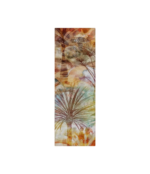 Dalyn Indoor/Outdoor Tropics TC15 Salmon Washable 2'3" x 7'6" Runner Rug